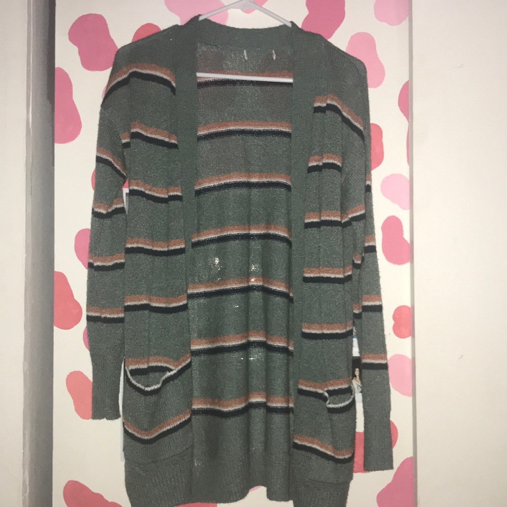 Green cardigan